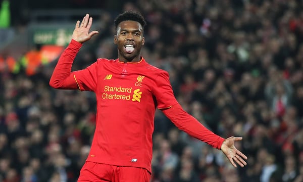 世界杯FIFA体育新闻：丹尼尔·斯图里奇标志性的庆祝动作曾是安菲尔德球场的一道常见风景。/ IMAGO/Colorsport