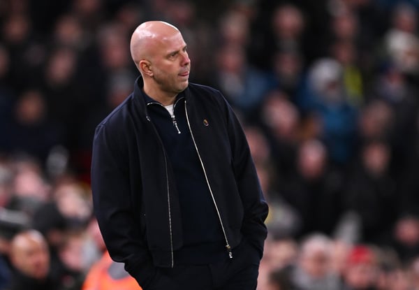 世界杯FIFA体育新闻:阿内·斯洛特仍然没有为利物浦找到合适的平衡点。/利物浦足球俱乐部/Getty Images