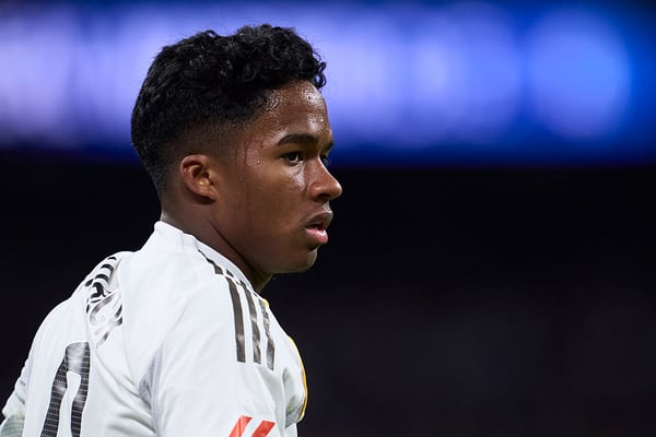 世界杯FIFA体育新闻:恩德里克代表皇家马德里出场40次,攻入7球。/ Mateo Villalba/Getty Images