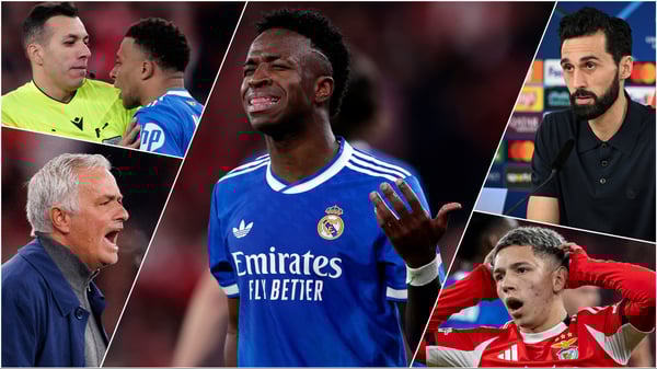 世界杯FIFA体育新闻：维尼修斯·儒尼奥尔身陷一场丑闻风暴的中心。/ Eric Verhoeven/Soccrates/Maciej Rogowski/Eurasia Sport Images/Joao Bravo/Sports Press Photo/Octavio Passos-UEFA/UEFA/Getty Images