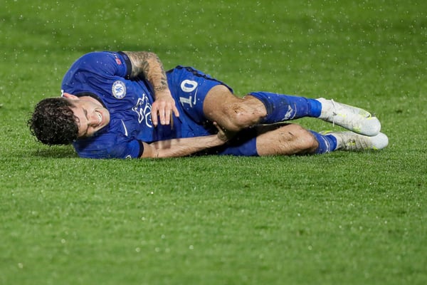 世界杯FIFA体育新闻：克里斯蒂安·普利西奇的伤病史早已广为人知。/ David S. Bustamante/Soccrates/Getty Images