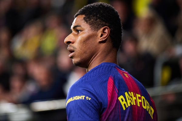 世界杯FIFA体育新闻:马库斯·拉什福德希望留在巴塞罗那。 /曼努埃尔·奎马德洛斯/优质体育图片/盖蒂图片社