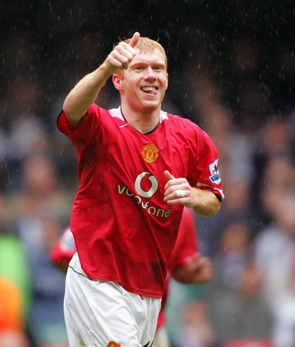 世界杯FIFA体育新闻：保罗·斯科尔斯是一位杰出的足球运动员。/杰夫·马丁/IMAGO