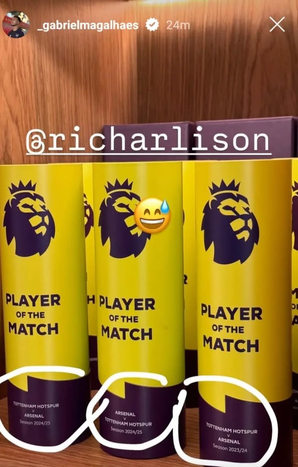 世界杯FIFA体育新闻：加布里埃尔必须笑到最后。/ _gabrielmagalhaes/Instagram