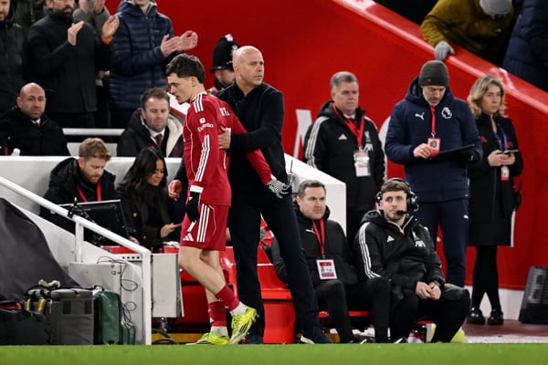 世界杯FIFA体育新闻：阿恩·斯洛特深知维尔茨对球队的重要性。/利物浦足球俱乐部/盖蒂图片社