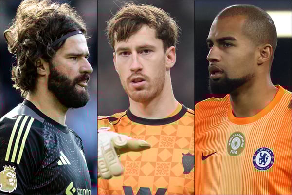 世界杯FIFA体育新闻:罗宾·罗夫斯(中)与阿利松(左)和罗伯特·桑切斯齐名。/ Andrew Kearns-CameraSport/Scott Llewellyn/MI News/NurPhoto/Ed Sykes/Sportsphoto/Allstar/Getty Images