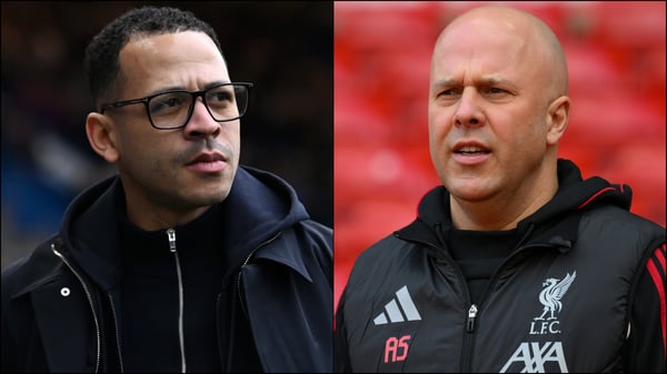 世界杯FIFA体育新闻:据报道,利亚姆·罗森尼奥(左)和阿恩·斯洛特都对一位英超球星表现出了兴趣。/ 哈里特·兰德-切尔西足球俱乐部/乔恩·霍布利/MI新闻/NurPhoto/盖蒂图片社