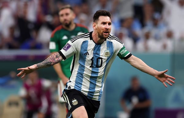 世界杯FIFA体育新闻：莱昂内尔·梅西在他的世界杯生涯中曾三次击败墨西哥。/ Ian MacNicol/Getty Images