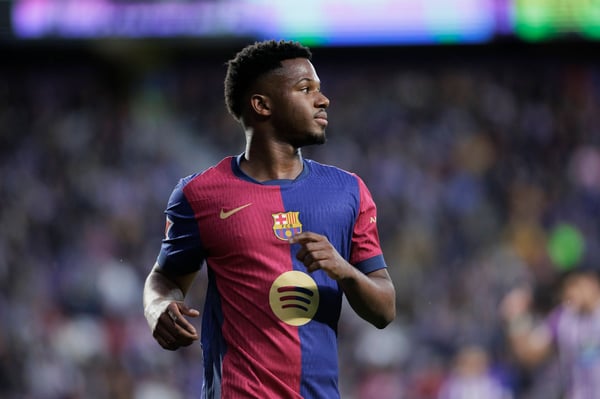 世界杯FIFA体育新闻：在拉明·亚马尔之前，安苏·法蒂是巴塞罗那青训营的明星球员。/ 图片/吉列尔莫·马丁内斯