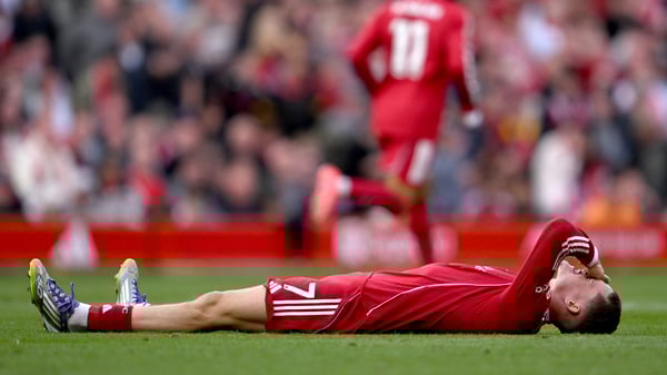 世界杯FIFA体育新闻：弗洛里安·维尔茨在他的英超首秀赛季的大部分时间里都表现出了惊人的耐力。/利物浦足球俱乐部/Getty Images