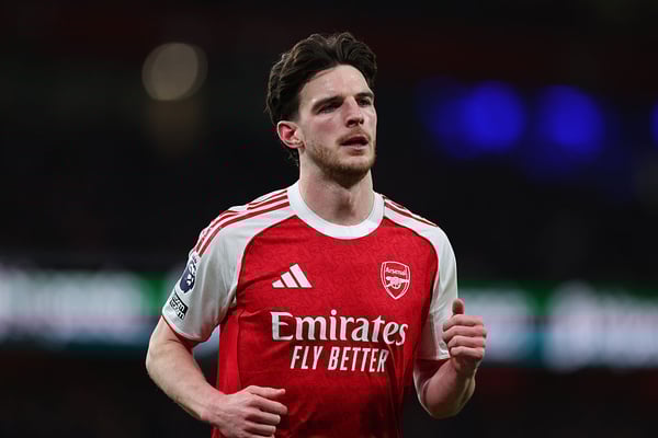 世界杯FIFA体育新闻：赖斯将在周三的比赛前接受评估。/ Marc Atkins/Getty Images