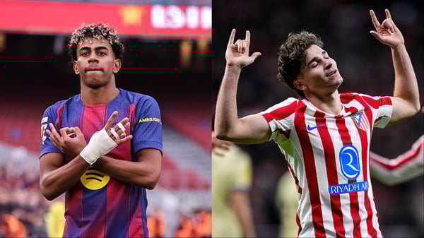 世界杯FIFA体育新闻:拉明·亚马尔和胡利安·阿尔瓦雷斯领衔周二的对决。/ Javier Borrego/Europa Press/Getty Images, Oscar J. Barroso/Europa Press/Getty Images