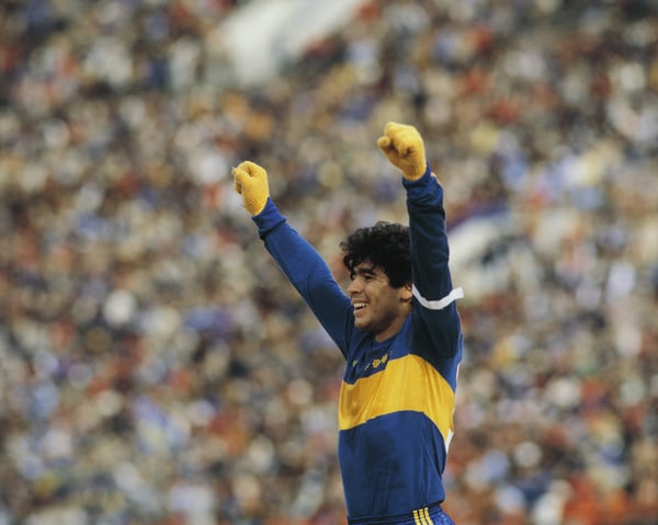 世界杯FIFA体育新闻：迭戈·马拉多纳是博卡的偶像。 / IMAGO/AFLOSPORT