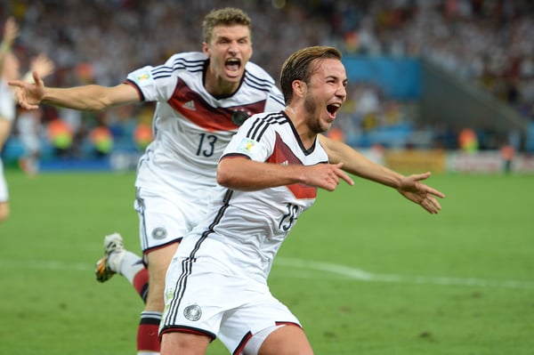 世界杯FIFA体育新闻：格策仅凭一脚射门就成为了德国传奇。/ 图片