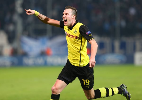 世界杯FIFA体育新闻：凯文·格罗斯克罗伊茨 (Kevin Großkreutz) 随多特蒙德两次夺得德甲冠军。 / IMAGO/托马斯·比勒菲尔德