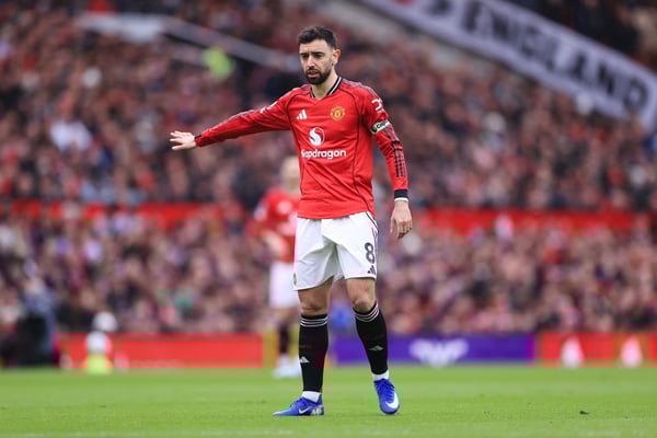 世界杯FIFA体育新闻：布鲁诺·费尔南德斯有望打破英超助攻纪录。/ Simon Stacpoole/Offside/Getty Images