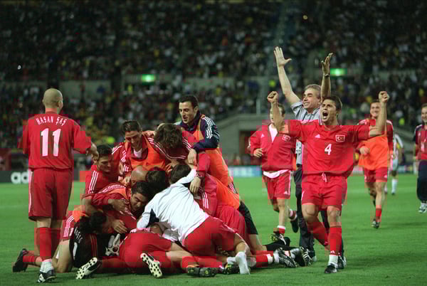 世界杯FIFA体育新闻:土耳其,2002年世界杯,四分之一决赛,Getty图片社