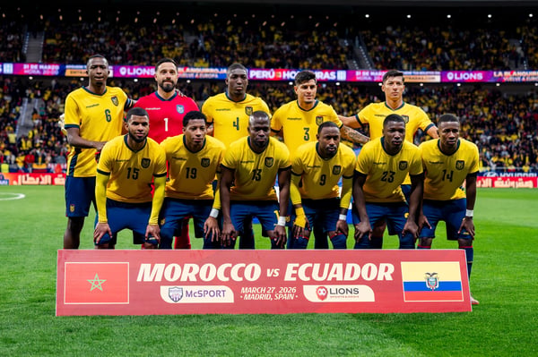 世界杯FIFA体育新闻:厄瓜多尔国家队与摩洛哥进行友谊赛