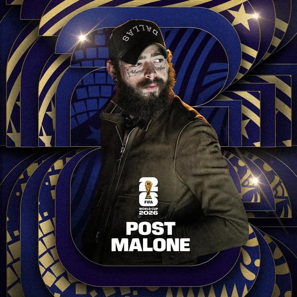 世界杯FIFA体育新闻:Post Malone将领衔闭幕式。