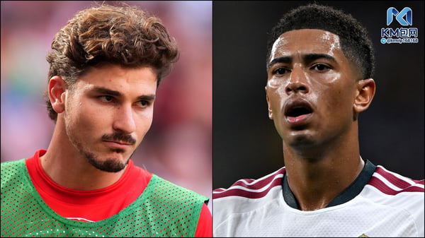 世界杯FIFA体育新闻：朱利安·阿尔瓦雷斯（左）和裘德·贝林厄姆成为八卦新闻的焦点。/ Angel Martinez/Getty Images（阿尔瓦雷斯），David Ramos/Getty Images（贝林厄姆）