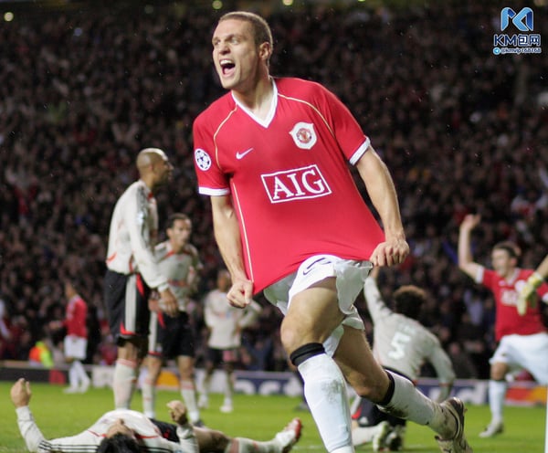 世界杯FIFA体育新闻:维迪奇是曼联在2006-07赛季的明星球员。/约翰·彼得斯/曼联/盖蒂图片社