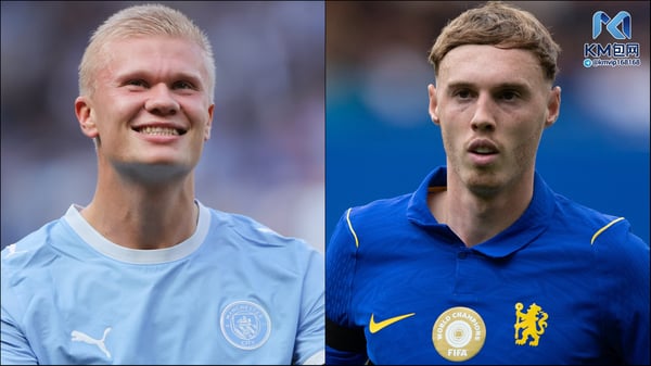 世界杯FIFA体育新闻:埃尔林·哈兰德(左)和科尔·帕尔默(右)成为八卦新闻的焦点。/ James Gill/Danehouse/Getty Images(哈兰德),Visionhaus/Getty Images(帕尔默)