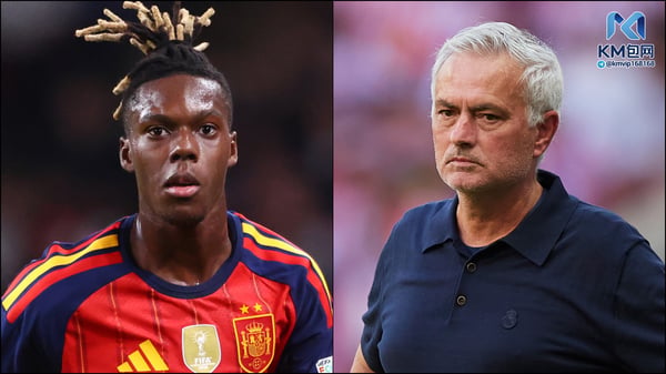 世界杯FIFA体育新闻:尼科·威廉姆斯(左)和何塞·穆里尼奥成为今日八卦新闻的焦点。/ Marc Atkins/Getty Images(威廉姆斯),Alvaro Medranda/Quality Sport Images/Getty Images(穆里尼奥)