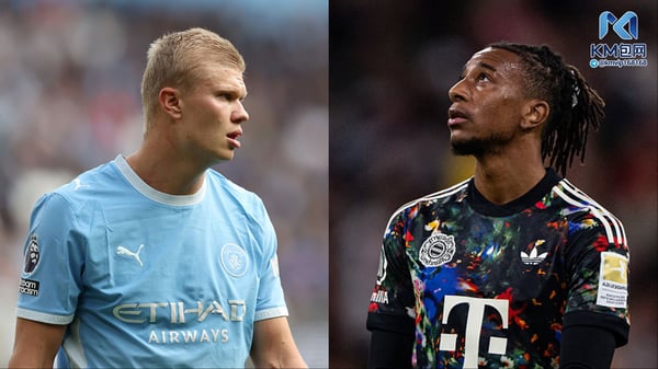 世界杯FIFA体育新闻:埃尔林·哈兰德(左)和迈克尔·奥利塞成为今日八卦新闻的焦点。/ Matt McNulty/Getty Images(哈兰德),S. Stingl/FC Bayern/Getty Images(奥利塞)